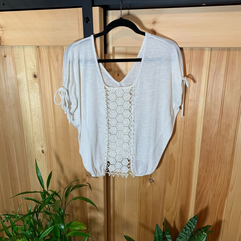 ⭐️BOGO FREE! Boho Cotton Top with Crochet Detail